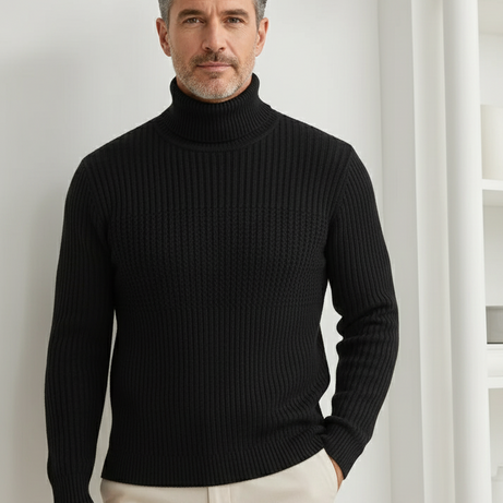 Premium High Neck for Men – BLACK