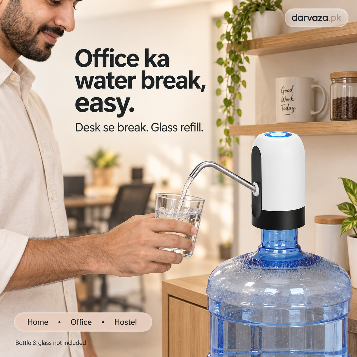 Electric Water Pump Dispenser with USB Auto Charging
