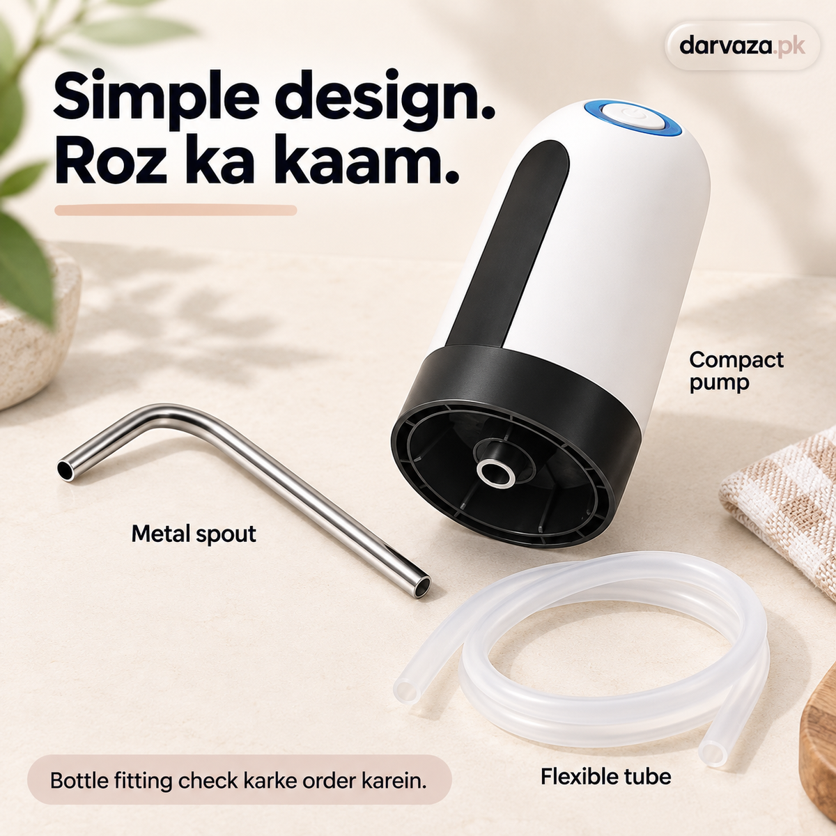 Electric Water Pump Dispenser with USB Auto Charging