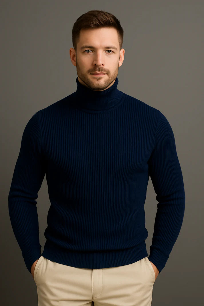 Premium High Neck for Men – NAVY BLUE