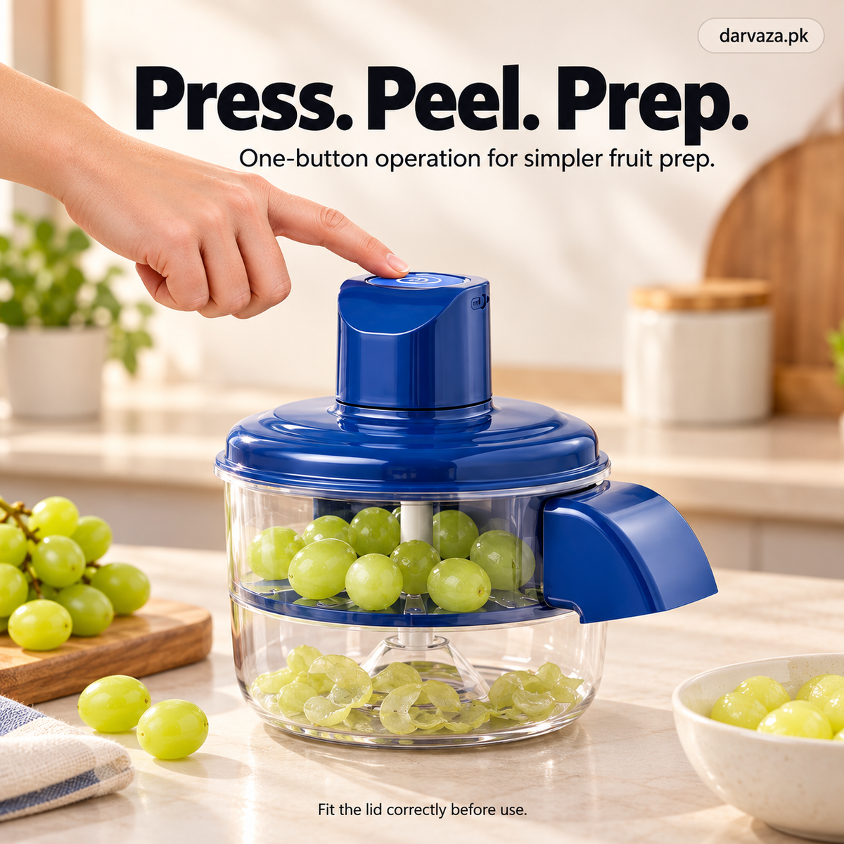 Automatic Effortless Peeling with Electric Fruits Peeler and Skin Remover Machine