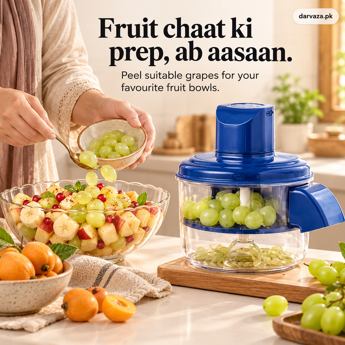 Automatic Effortless Peeling with Electric Fruits Peeler and Skin Remover Machine