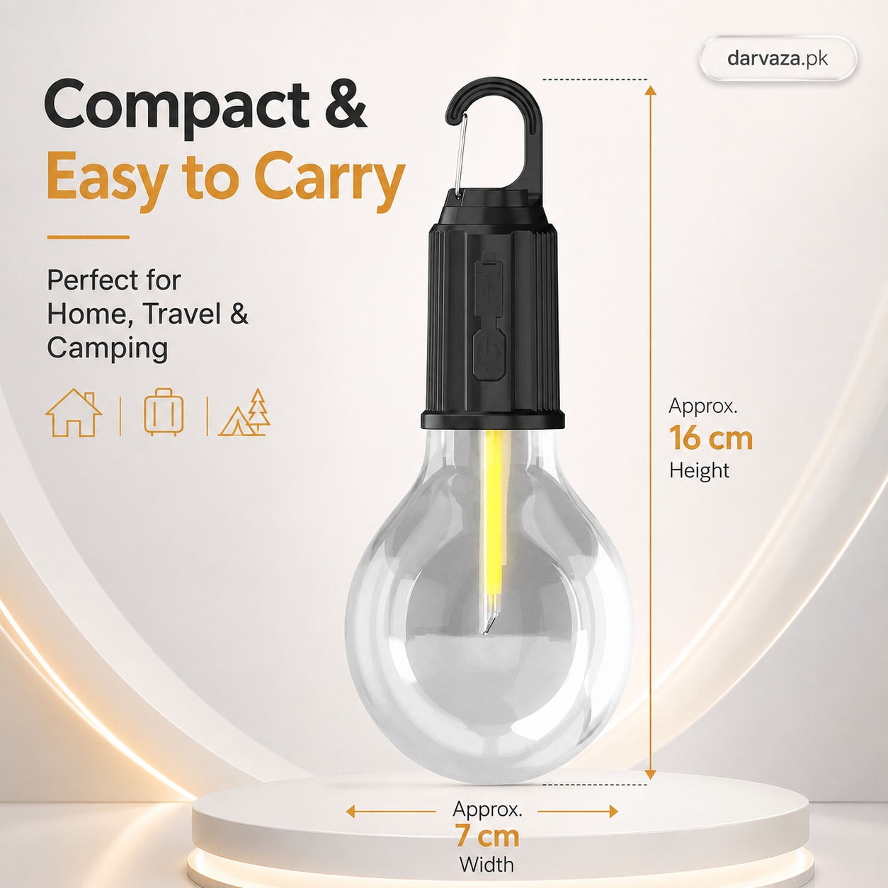 Buy 1 Get 1 Free Offer LED Lamp Bulb with Clip Hook Rechargeable Waterproof