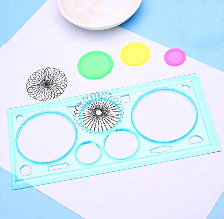 Plastic Spirograph Ruler Set for Circular Designing