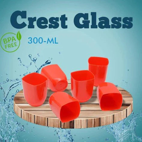 Crest Glass Pack of 6