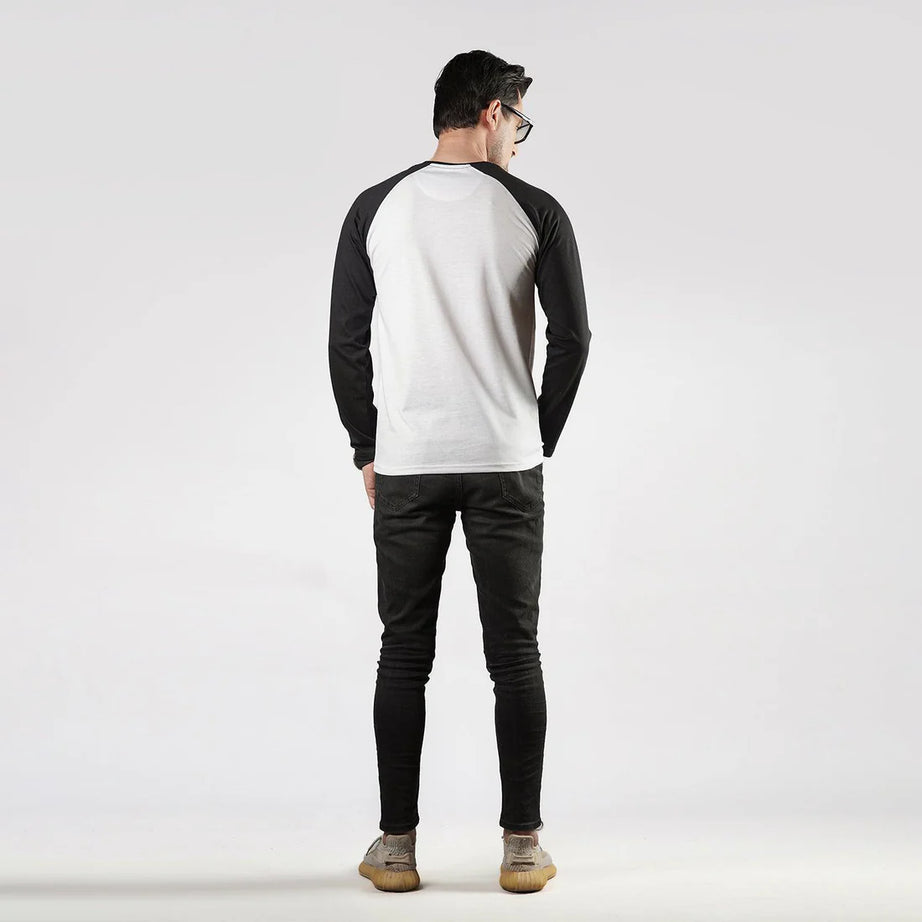 Black & White Raglan Full Sleeves