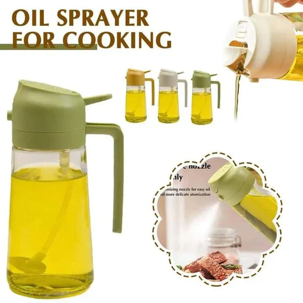 2 In 1 Oil Spray Jug – Oil Dispenser & Sprayer Bottle