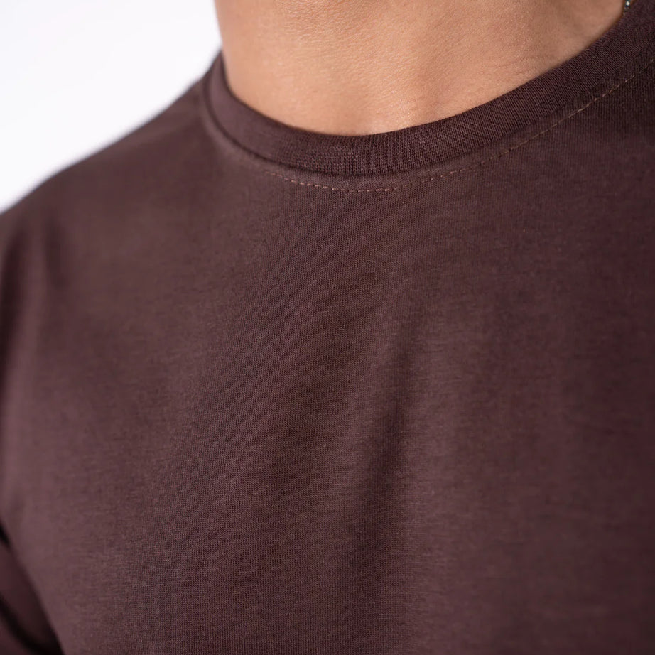 Dark Brown Basic T-Shirt