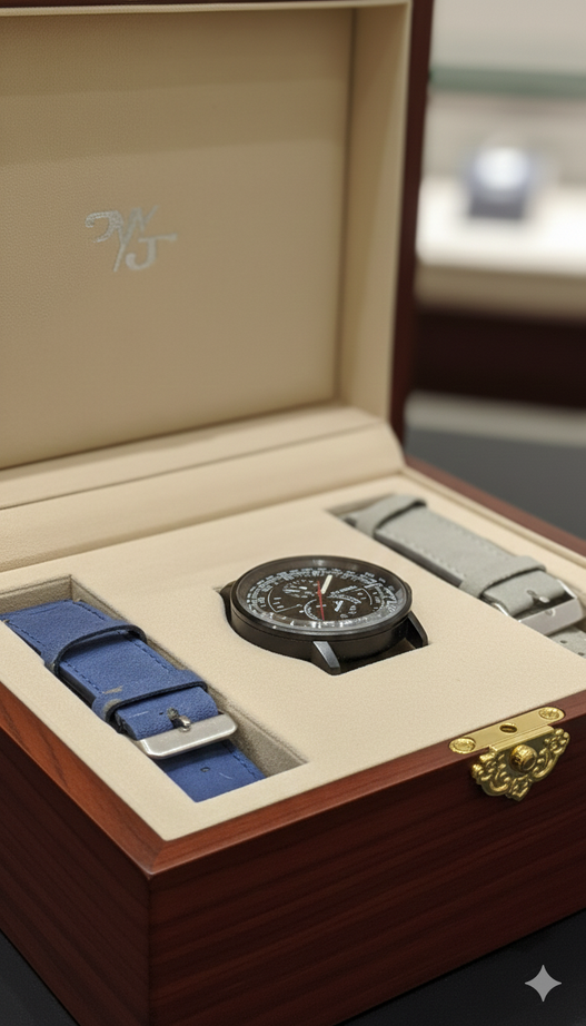 GearLine Dual Strap Gray & Blue Men Watch