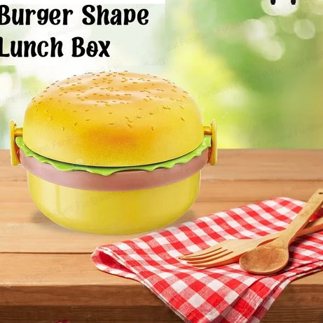 Burger Shape Leak Proof Plastic Lunch Box for Kids