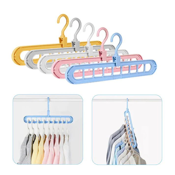 (Pack of 3) 9 Hole Magic Clothes Hanger