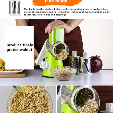 Multifunctional Manual Vegetable Spiral Slicer Cutter with Premium Hand Rotary Grater Drum Rs 1999