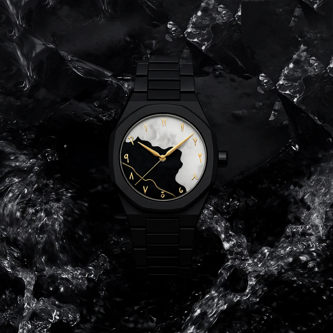 Black Classic Arabic Aura – Marble Storm Edition