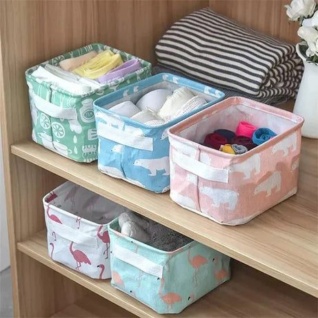 Multi-Purpose Foldable Storage Organizing Basket (Random Design) – 3 Pcs