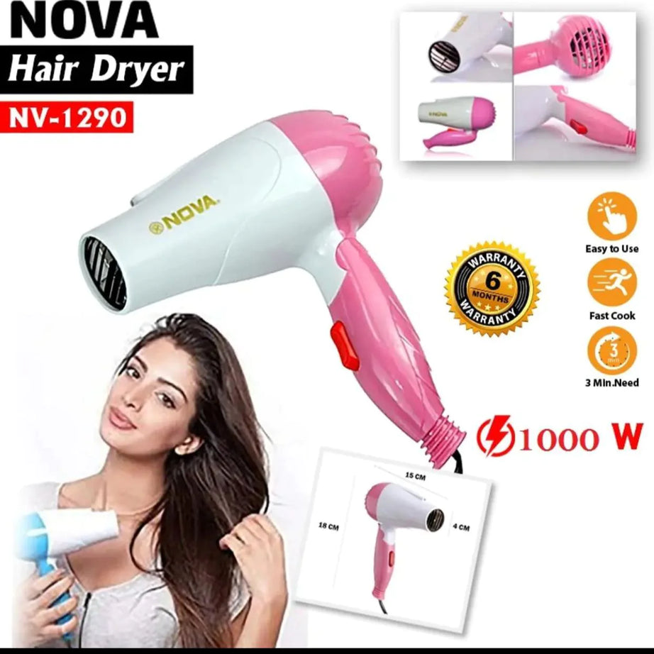 Portable & Foldable Nova Professional hair dryer With 2X Speed