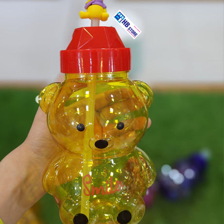 (Pack of 2) Fama and Uzzi Bear Straw Water Bottle For Kids
