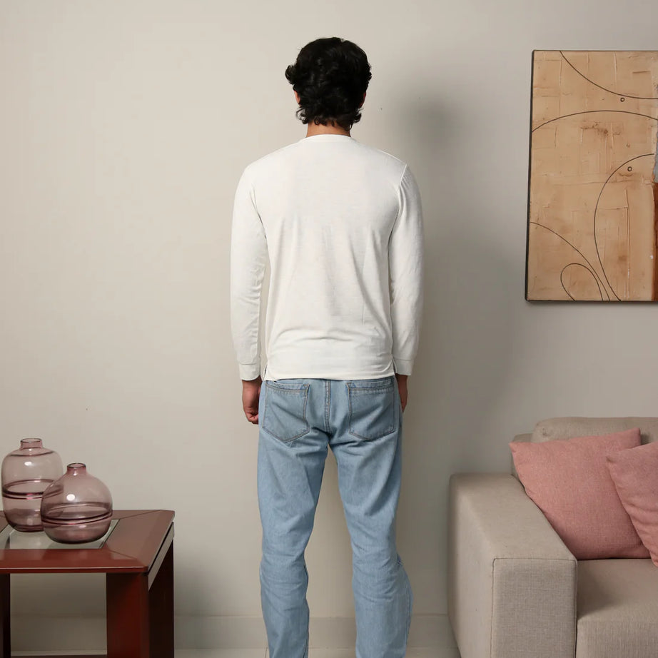 Textured Stretch Full Sleeves Tee