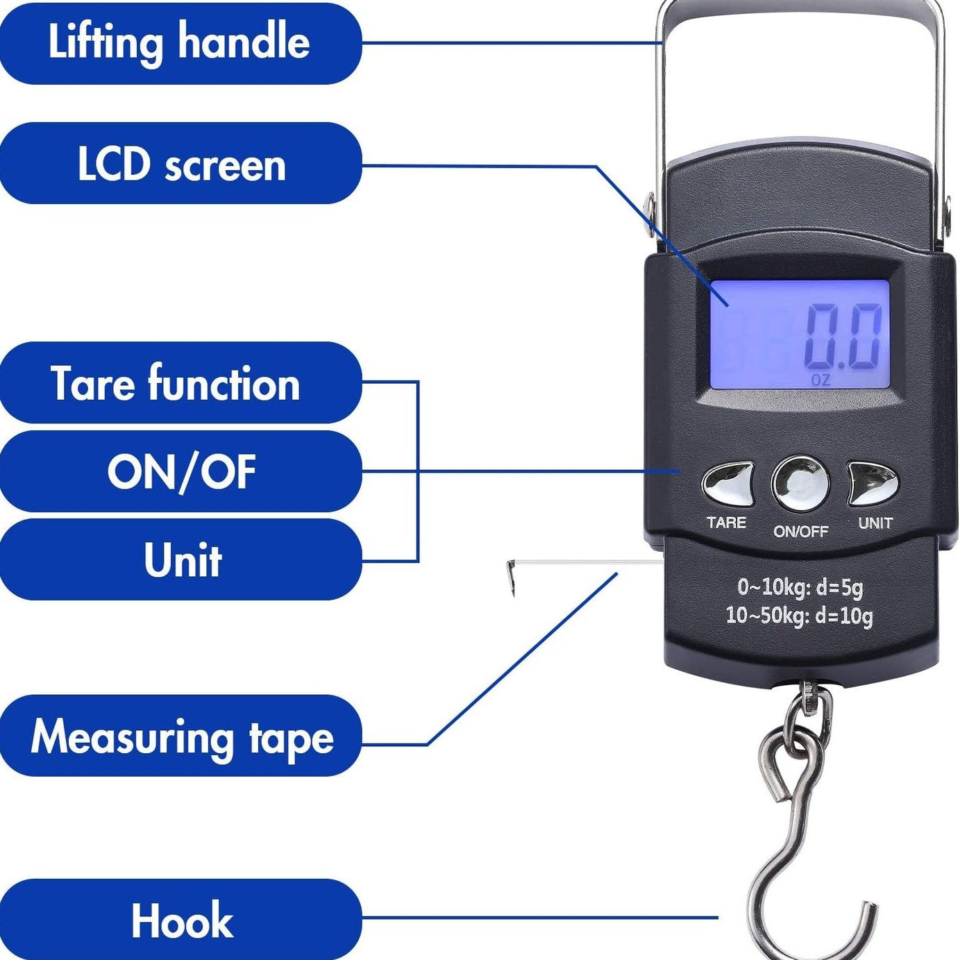 Portable Handheld Digital Luggage Weighting Scale For Home and Outdoor Use