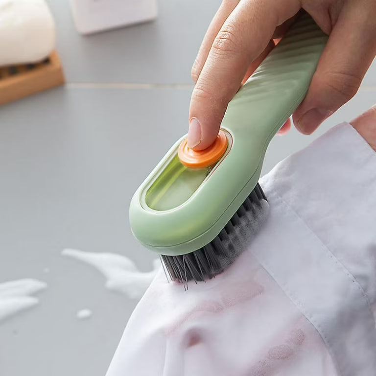 Multifunctional Liquid Cleaning Brush with Soap Dispenser for Cleaning Shoes Laundry Household Use Bathroom Kitchen