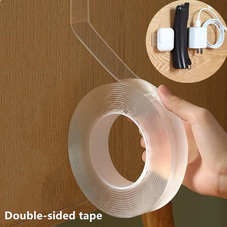 Imported Washable Reusable Nano Double Sided Transparent Tape for firm grip and Long Lasting Stickiness