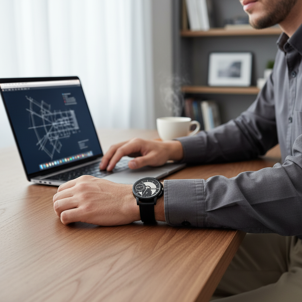 Strike Black with White Touch Men Watch