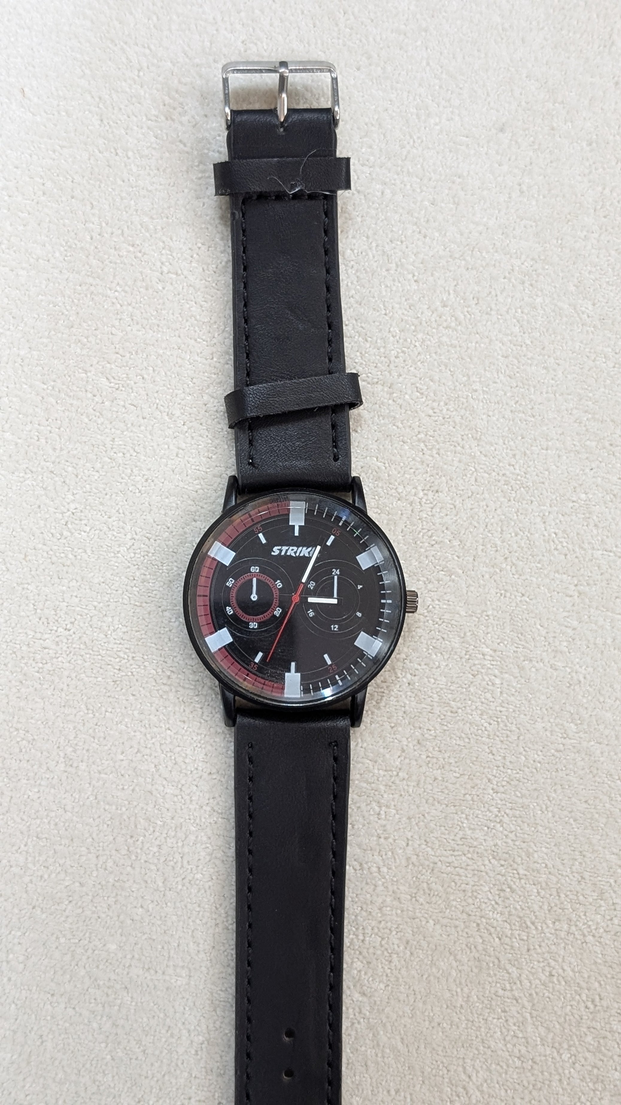 Strike Black with Red Touch Men Watch