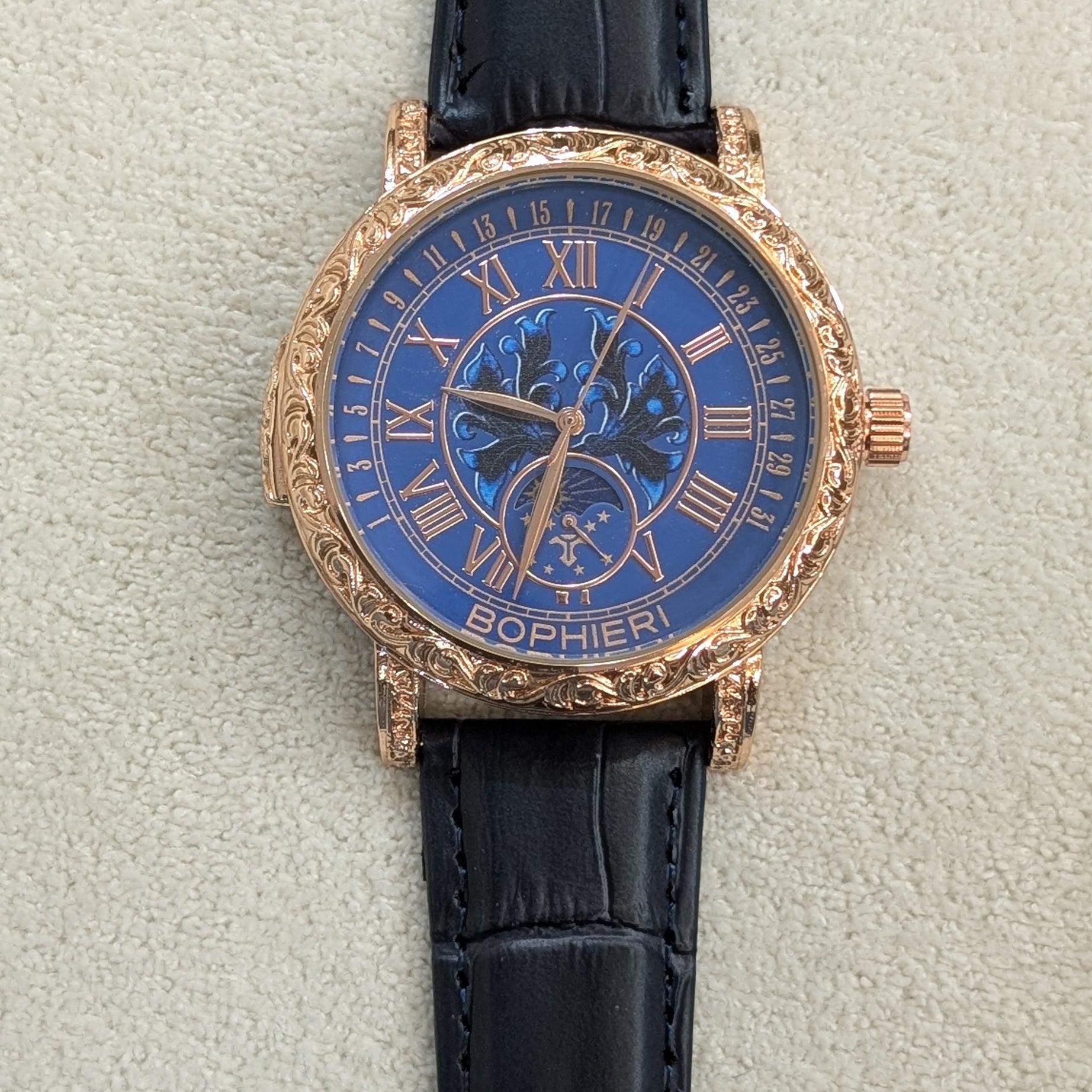 Bophieri Black Strap with Brown Shade Dial Women Watch