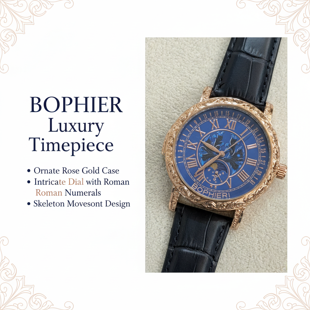 Bophieri Black Strap with Brown Shade Dial Women Watch