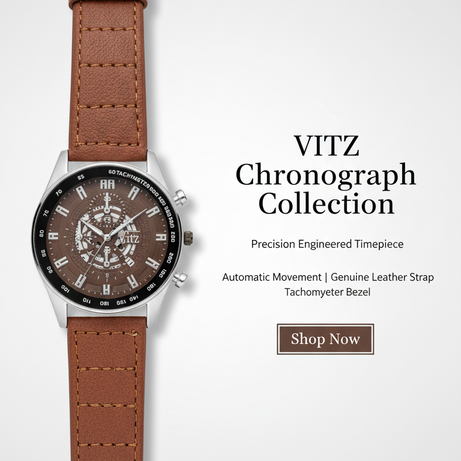 Vitz Vogue Brown Men Watch
