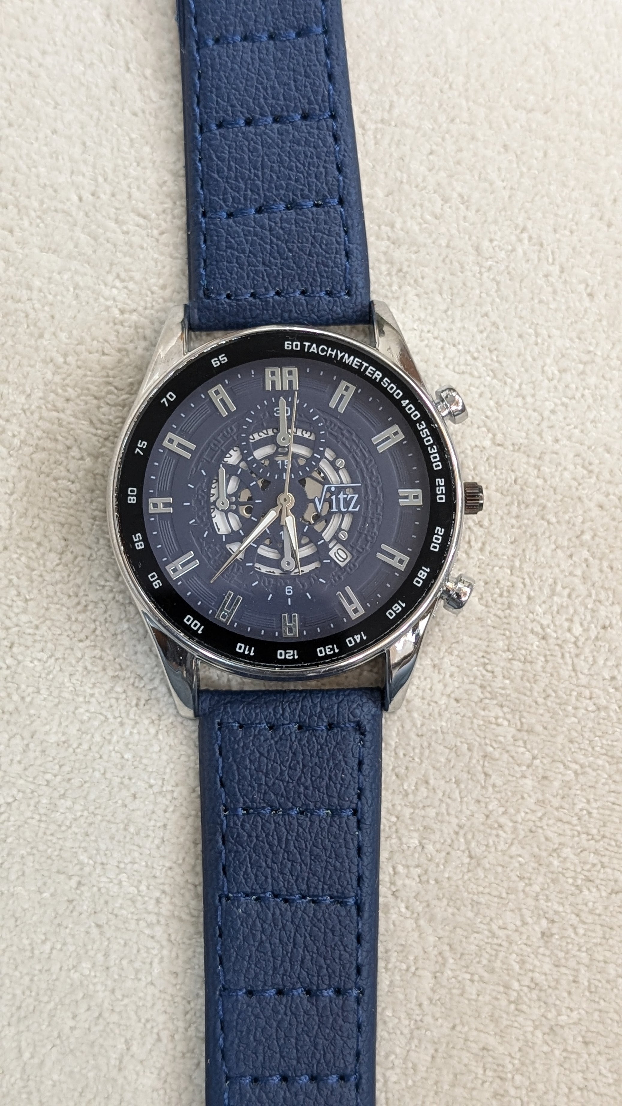 Vitz Vogue Navy Blue Men Watch