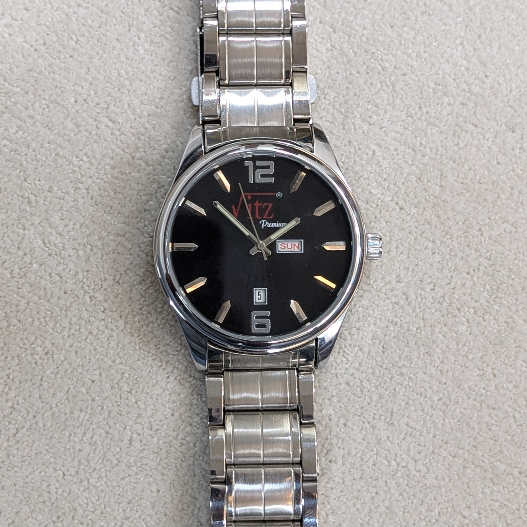 Vitz PrimeX Silver & Black Dial Men Watch