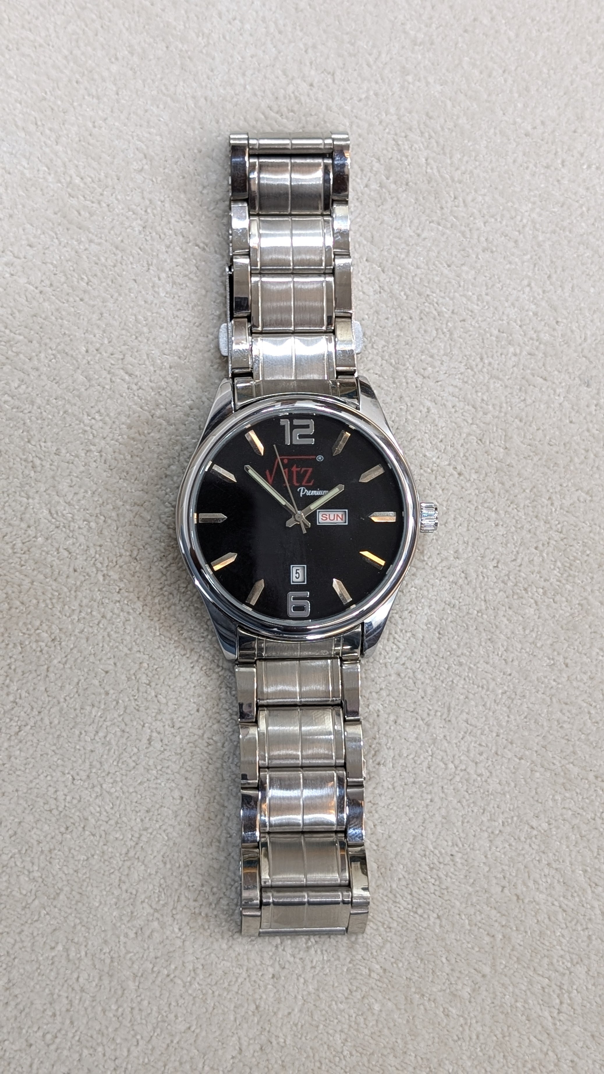 Vitz PrimeX Silver & Black Dial Men Watch