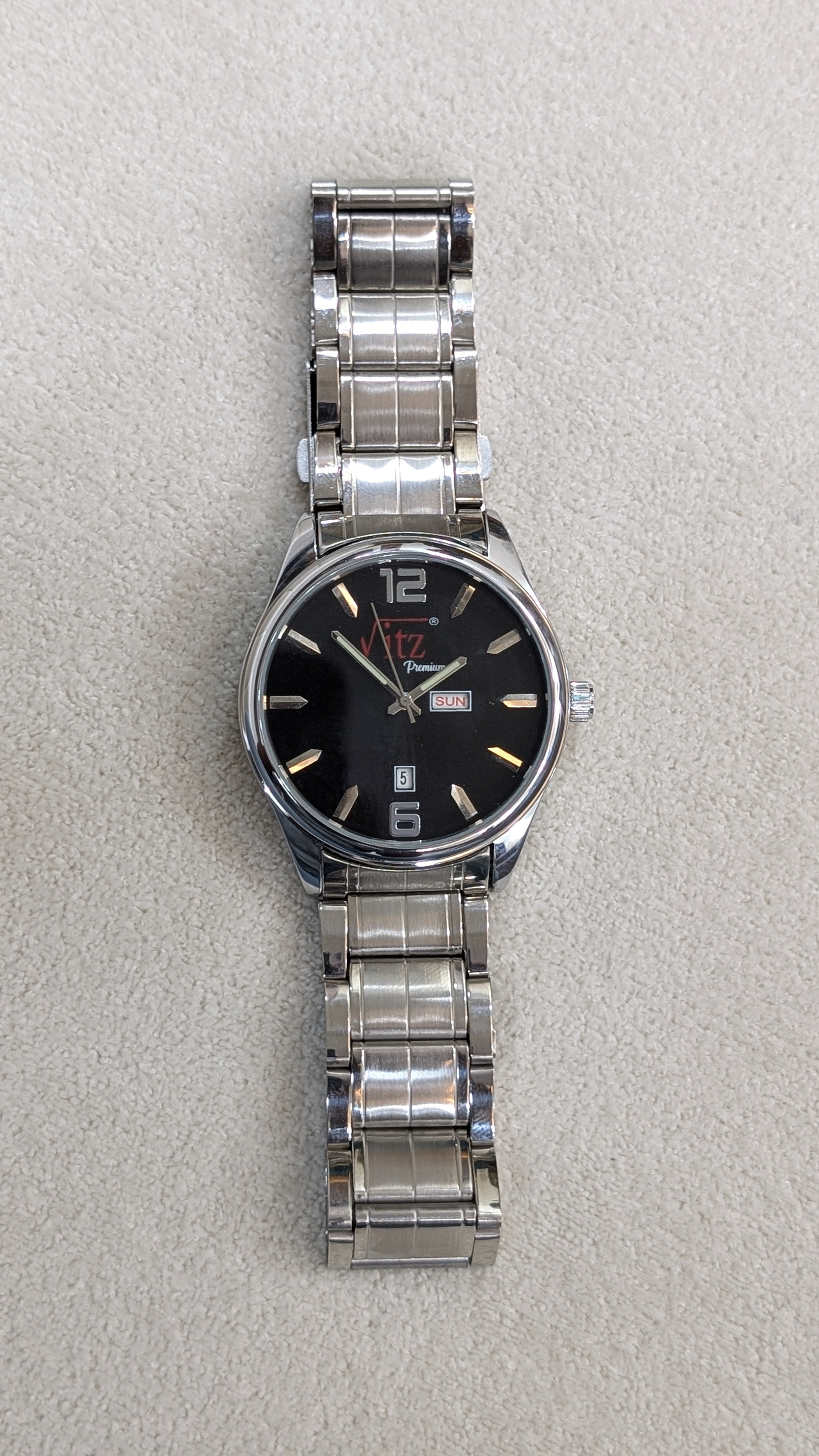 Vitz PrimeX Silver & Black Dial Men Watch