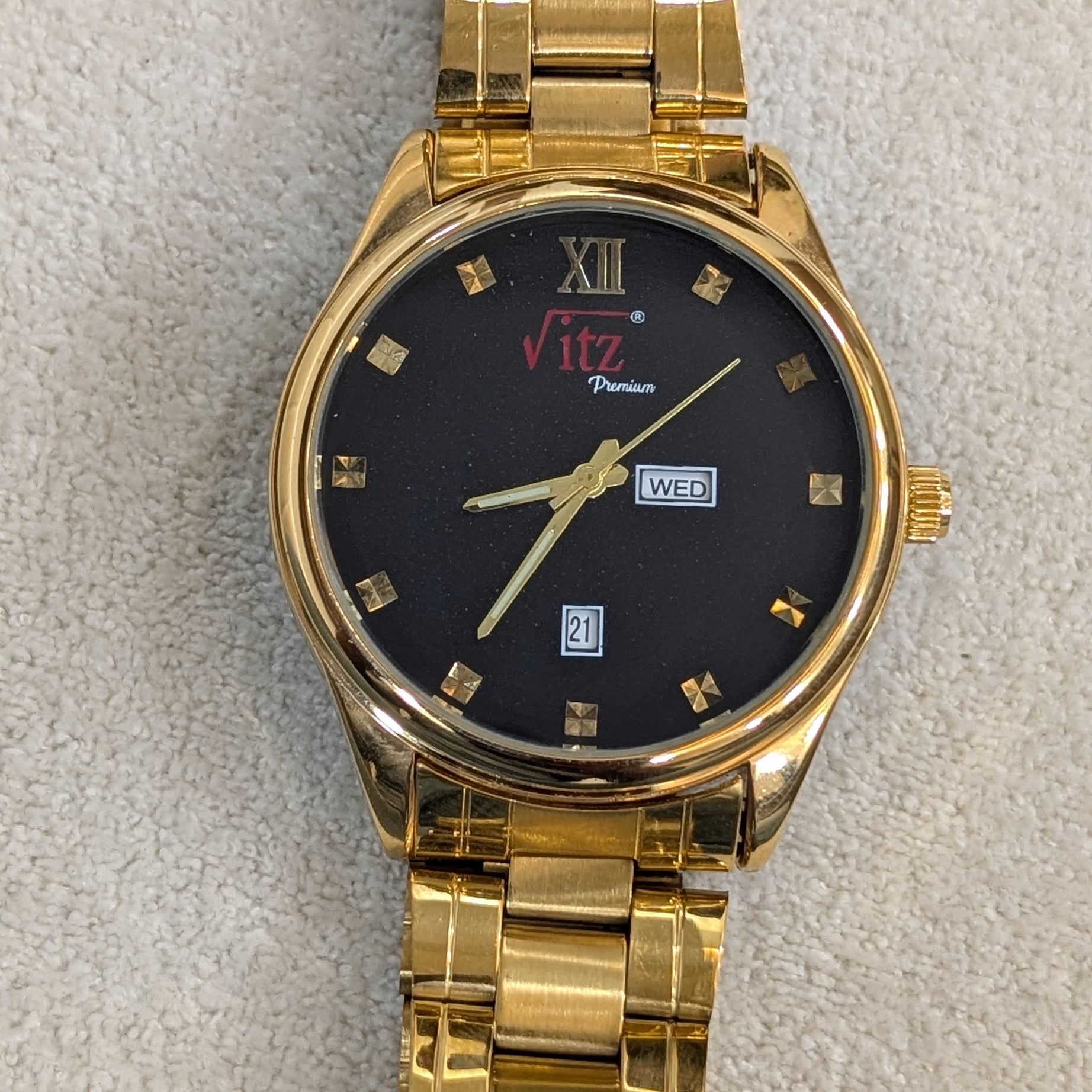 Vitz PrimeX Golden & Black Dial Men Watch