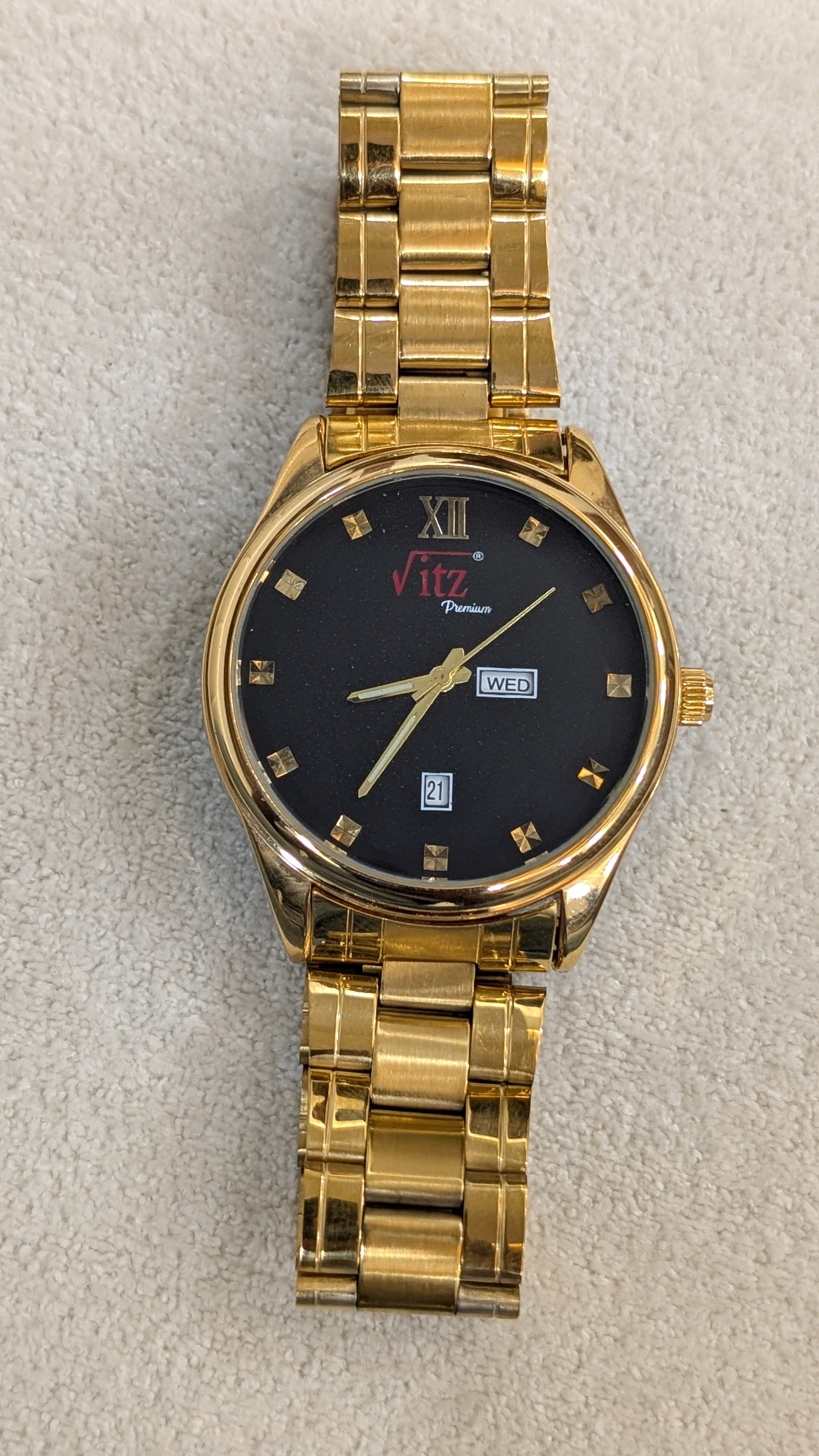 Vitz PrimeX Golden & Black Dial Men Watch