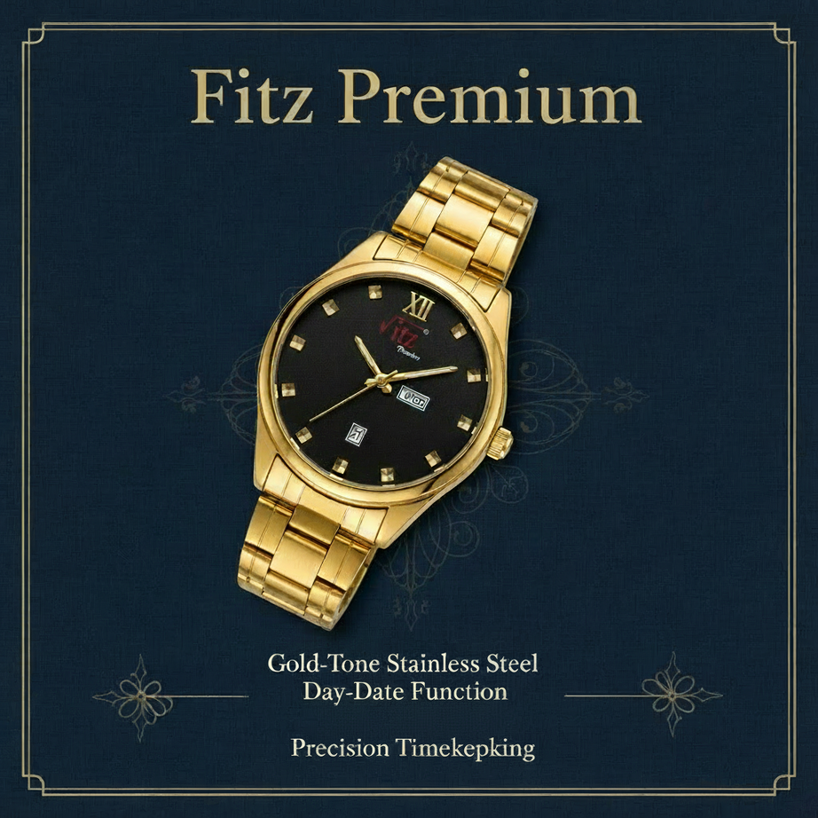 Vitz PrimeX Golden & Black Dial Men Watch
