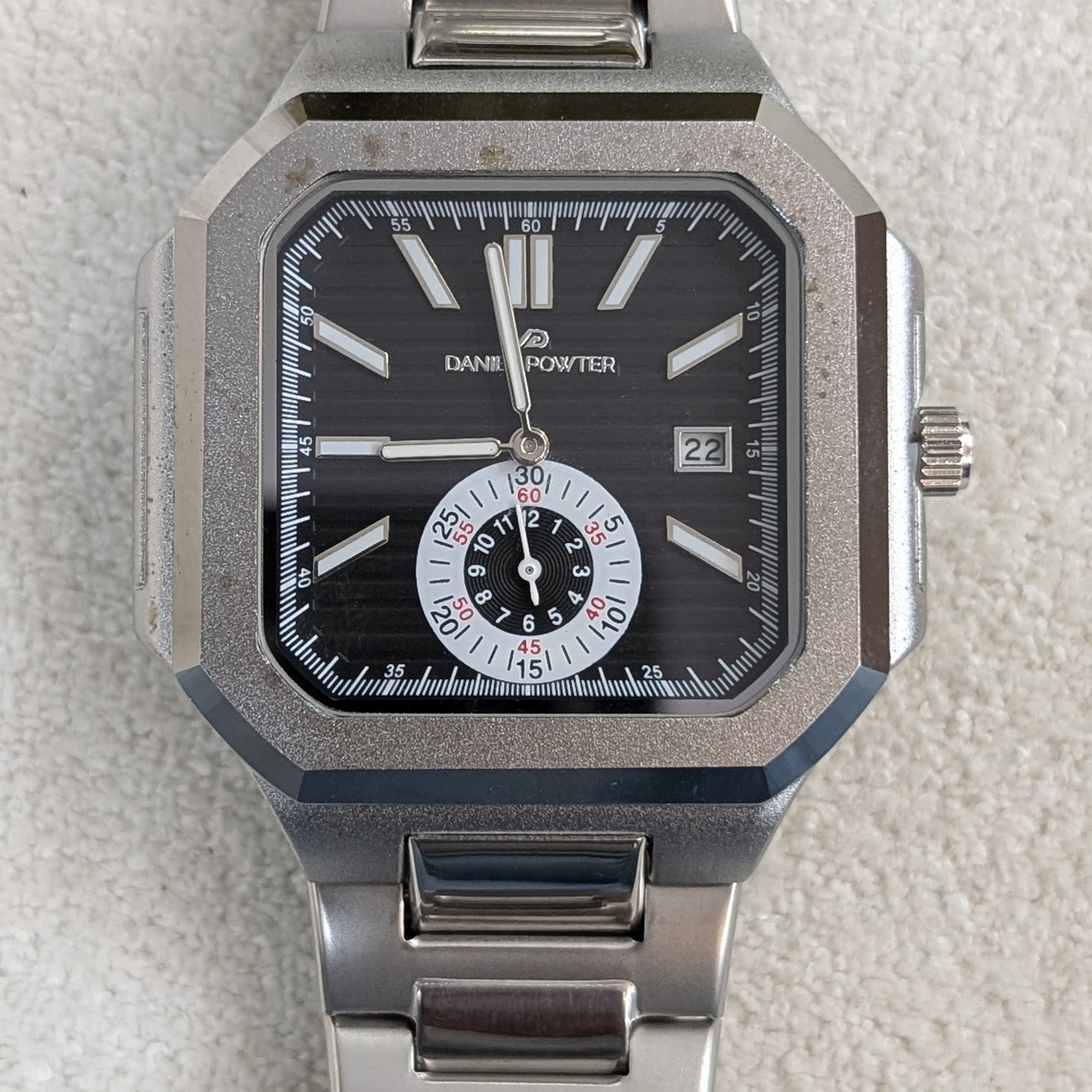 Danel Power Silver & Black Dial Men Watch