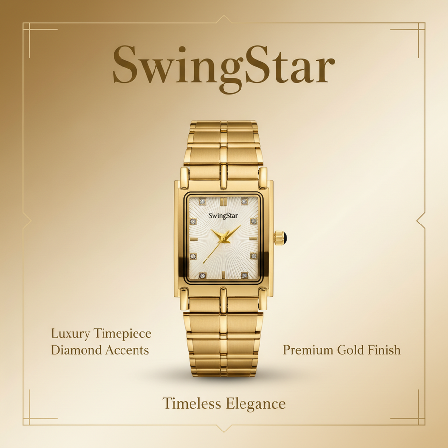 Swingstar Golden & White Dial Man Watch