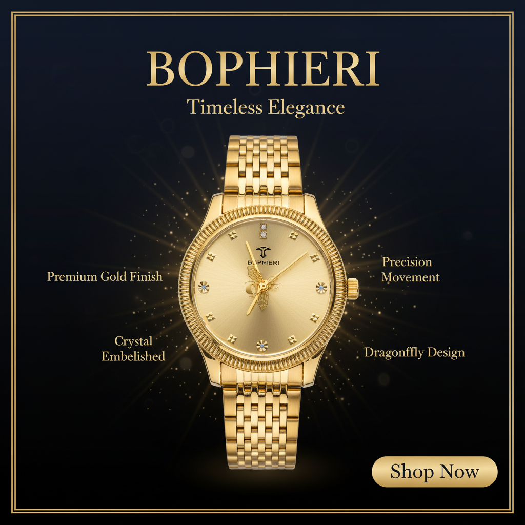 Bophieri Golden Men Watch