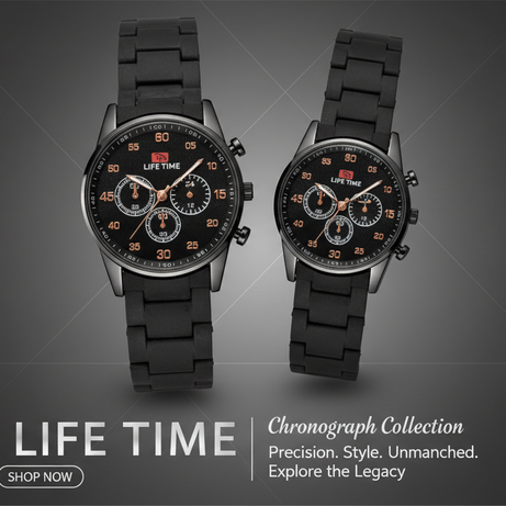 LT Royal Classic Black Couple Watch Set