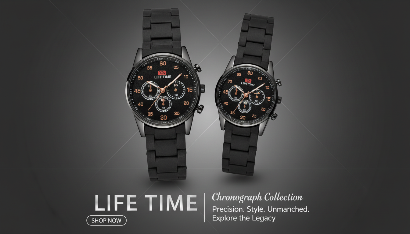 LT Royal Classic Black Couple Watch Set