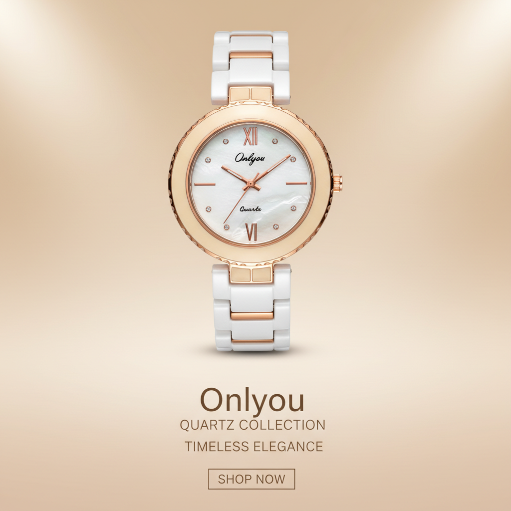 Onlyou DuoX Golden Women Watch