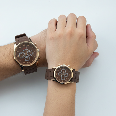 LT Royal Classic Brown Couple Watch Set