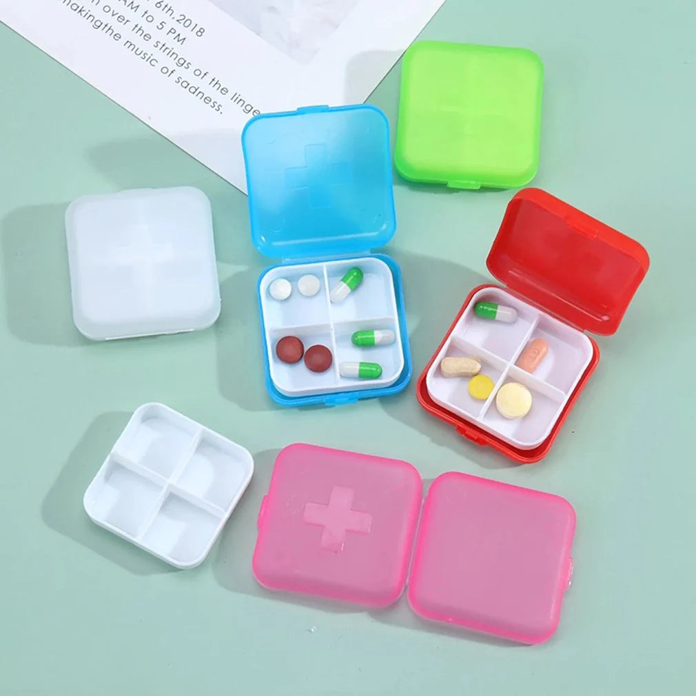 Portable Pill Case 4-Compartments