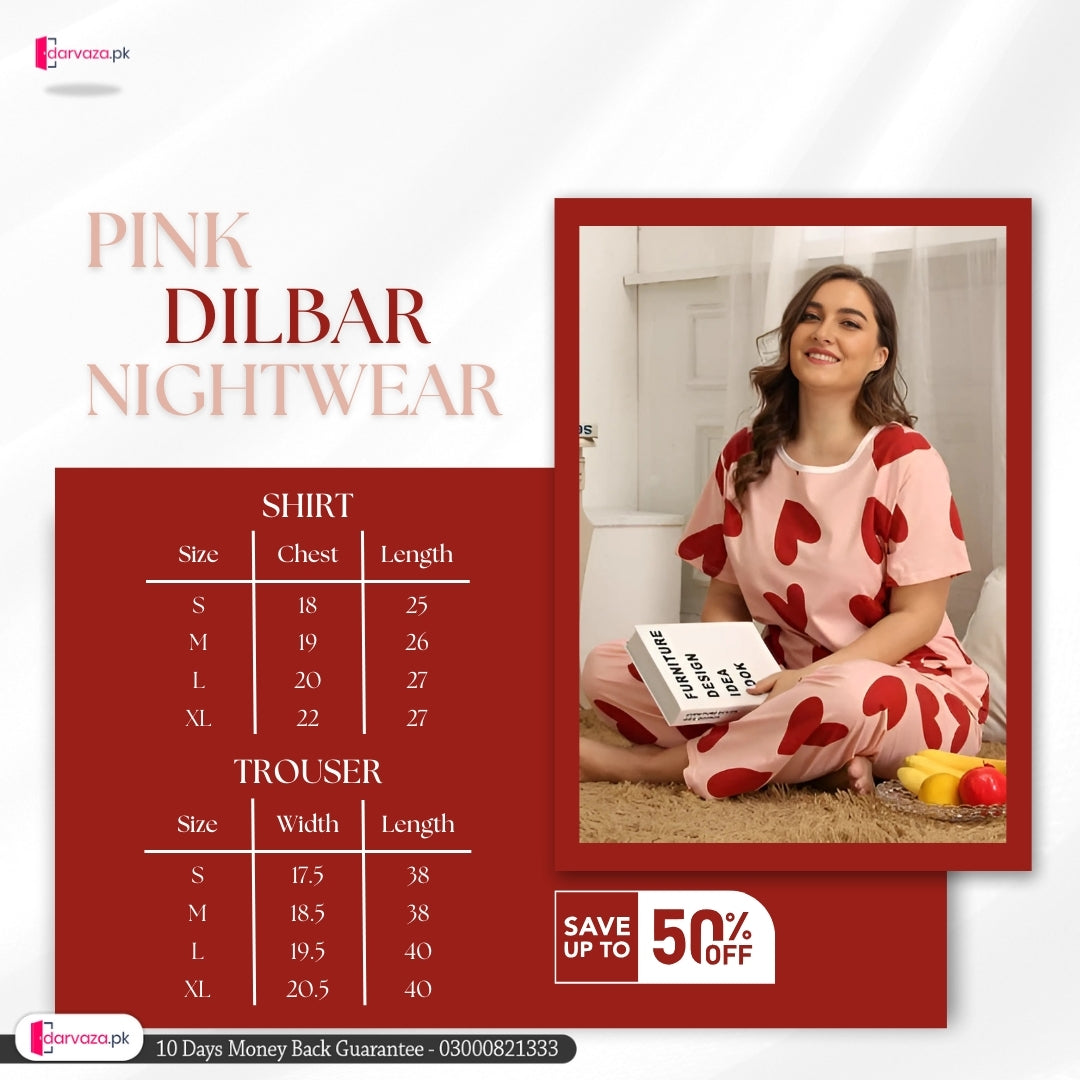 Pink Dilbar Nightwear