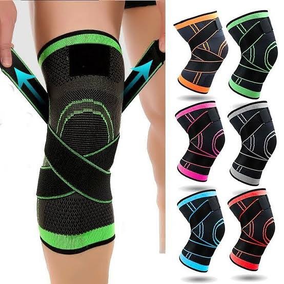 Professional Knee Support Breathable Bandage and Sports Cross Knee Pad with Belt Pressurization