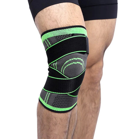 Professional Knee Support Breathable Bandage and Sports Cross Knee Pad with Belt Pressurization