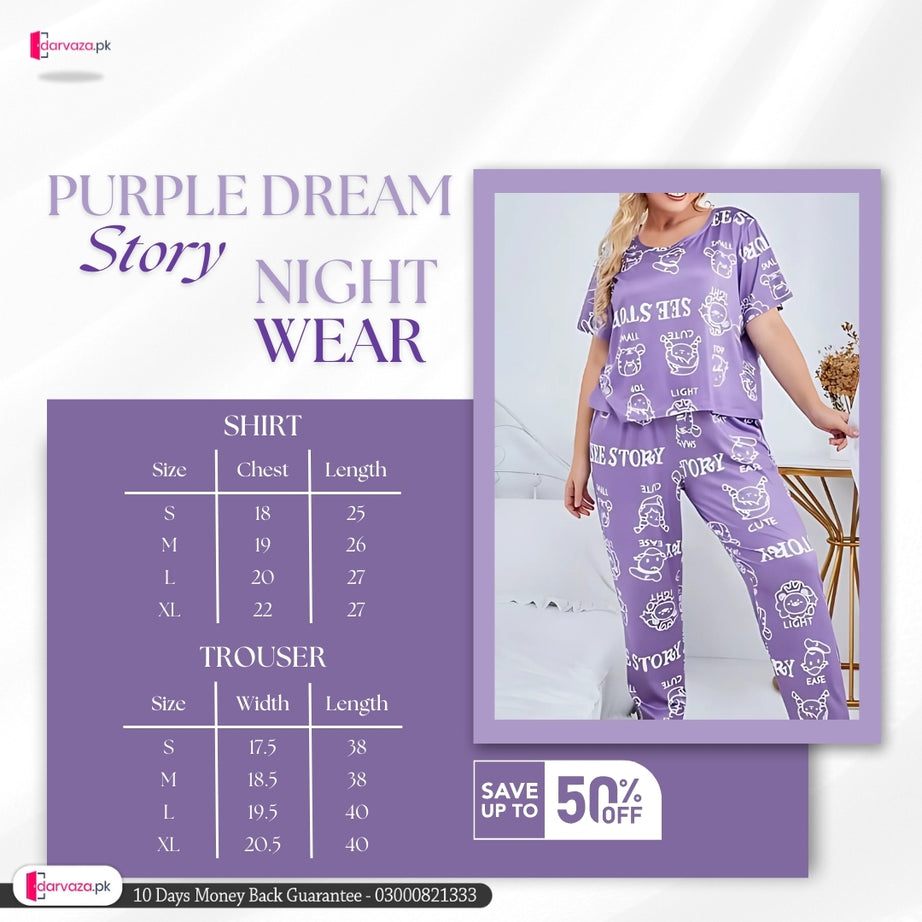 Purple Dream Story Nightwear