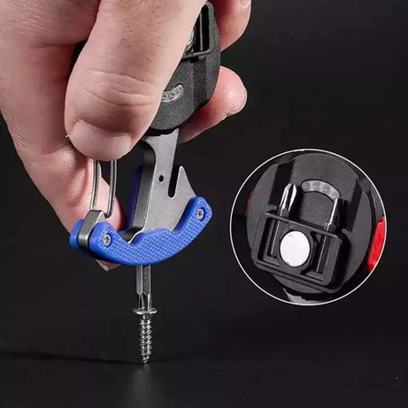 Rechargeable Magnetic Keychain With Cigarette Lighter 7 Modes Torch Light Cutter Screw Driver and more