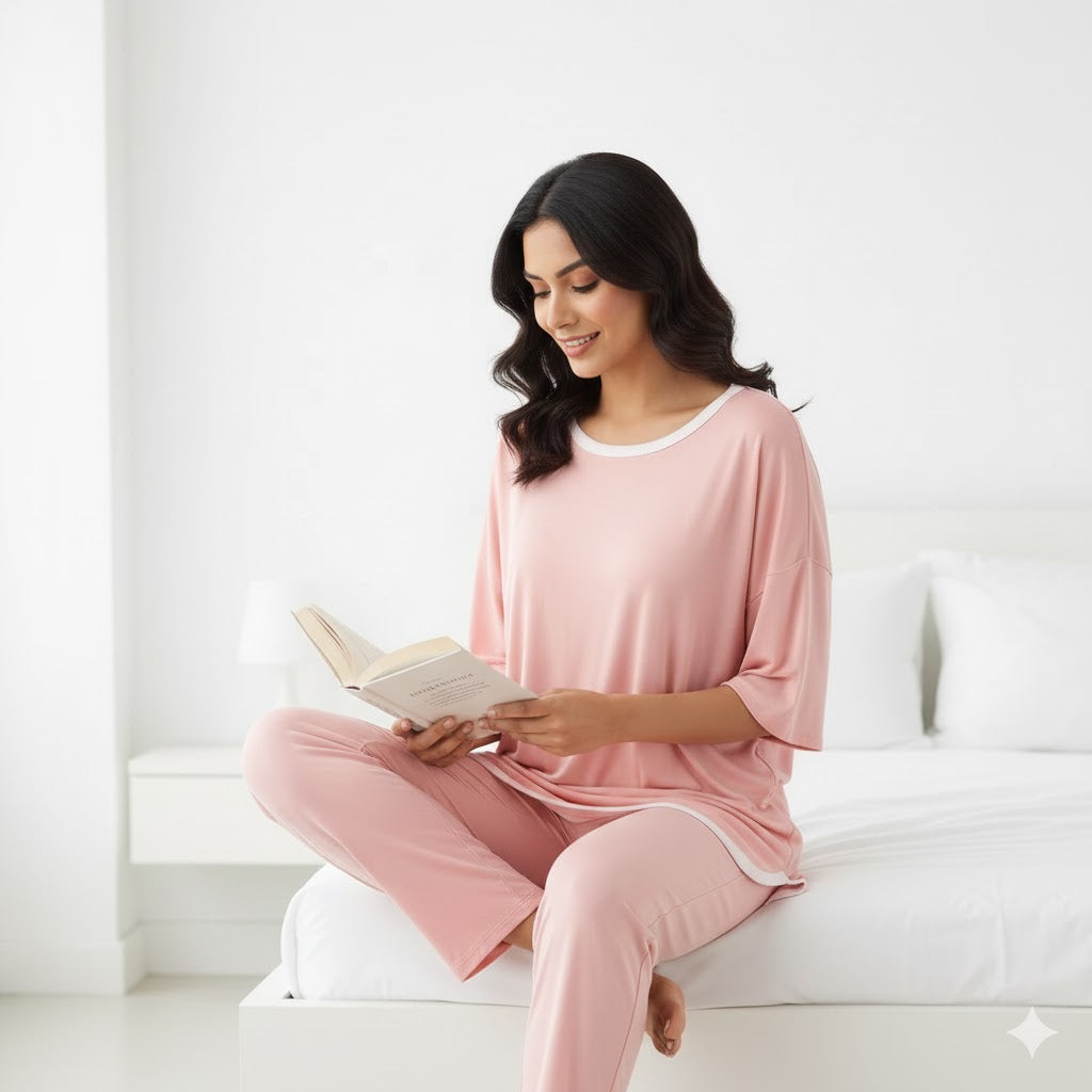 Rose Pink Plazzo PJ Set